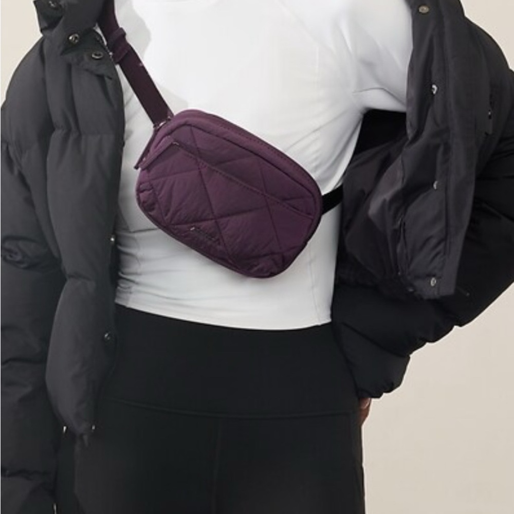Athleta Quilted Purple Crossbody Bag